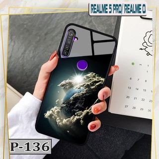 Ốp Realme 5 pro/ Q - lưng kính in hình 3D