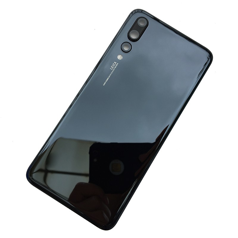 Đối với Huawei P20 PRO P20PRO Nắp pin Nắp lưng Nắp pin Cửa sau Vỏ hộp Thay thế Bảng kính + ống kính camera + Keo dán