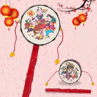 Trống Lắc Tay Truyền Thống Cho Bé Đồ Chơi Trung Thu loại to 20cm