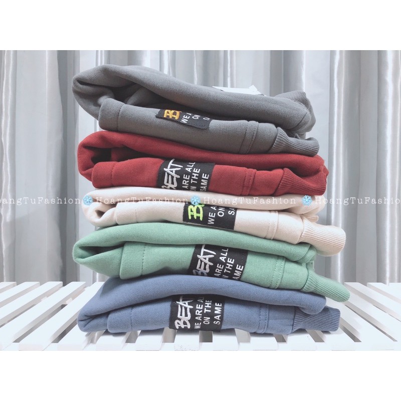 Áo sweater nỉ bông QC 2 túi M379[Hình thật 100%]