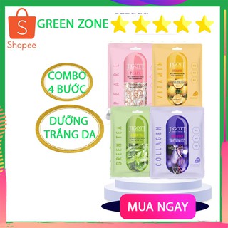 Combo Mặt Nạ Dưỡng Da Hàn Quốc JigotT Real Ampoule, Dưỡng Da Trắng Sáng, Bổ Sung Vitamin, Dưỡng Da Mặt Trắng Mịn