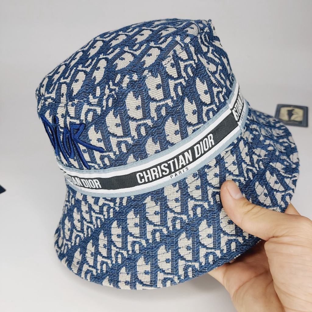 Nón vành trong , Mũ bucket dior thêu full logo nôit màu loang cực đẹp