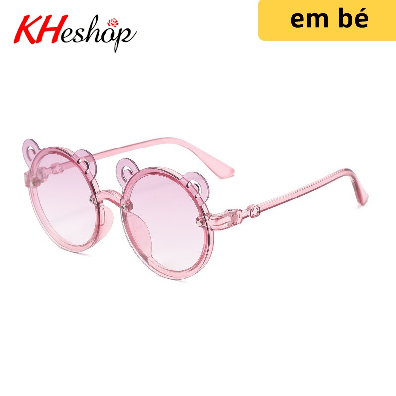 [Deal Siêu Hot] Kính trong suốt chống tia UV cho BÉ trai, gái hình Gấu hoạt hình dạo phố chụp hình cho Con Yêu mã Y6687