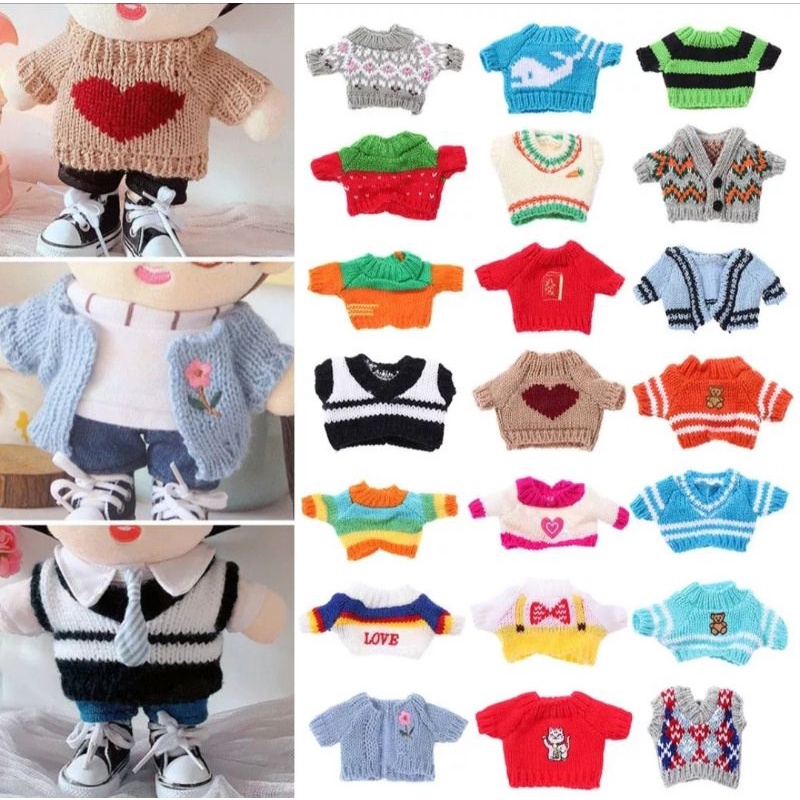 Áo len, áo gile xinh xắn cho doll 20cm