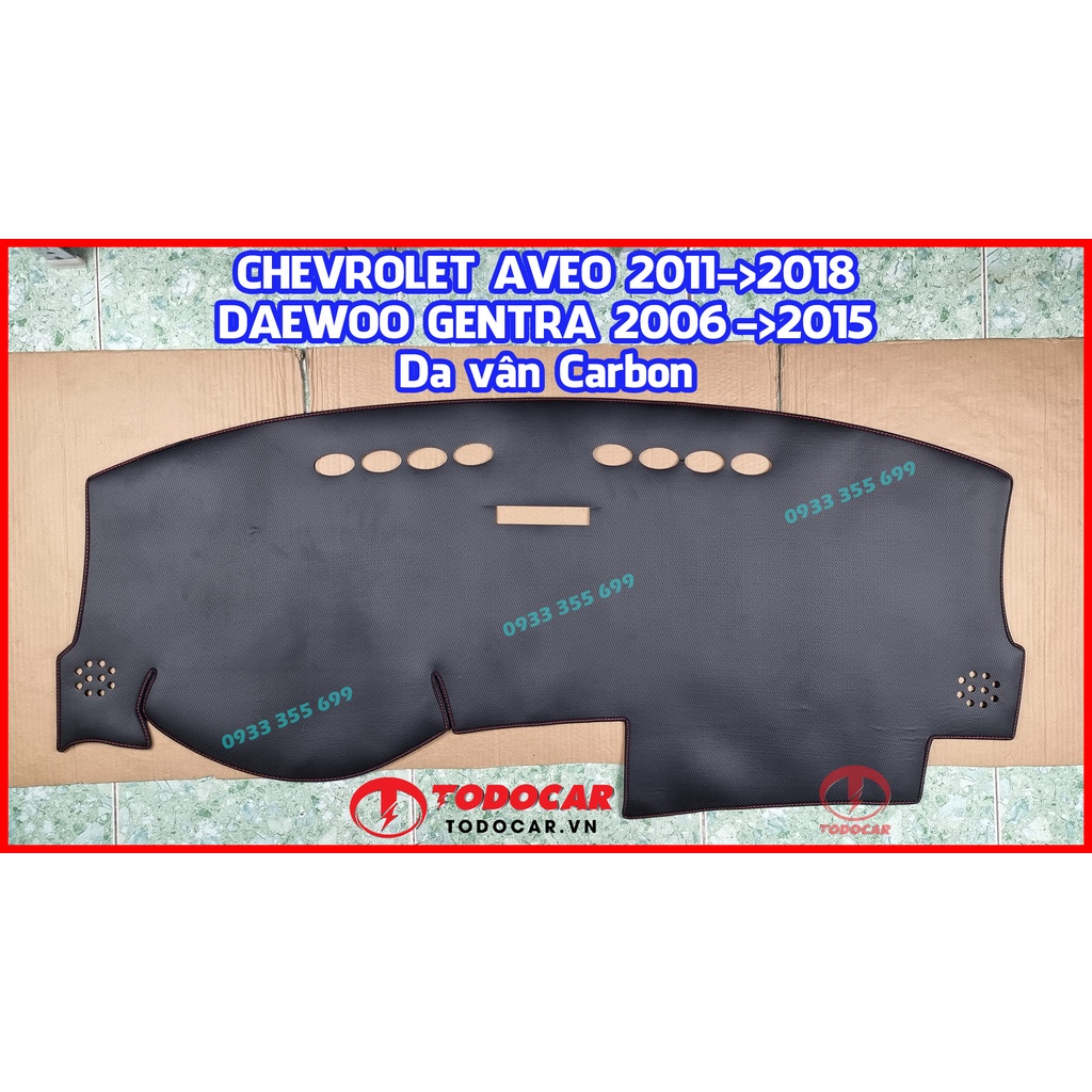 Thảm Taplo DAEWOO GENTRA bằng Nhung lông Cừu, Da vân Carbon, Da vân Gỗ 2006 2007 2008 2009 2010 2011 2012 2013 2014 2015