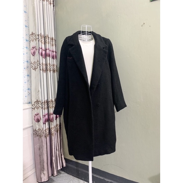 Áo khoác măng tô dạ lông cao cấp Unisex Nam/ nữ