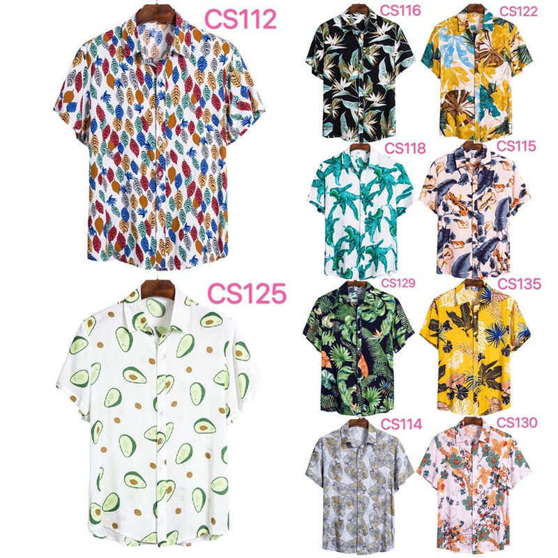 Áo Sơ Mi Tay Ngắn Dáng Rộng In Họa Tiết Hoa Phong Cách Hawaii Thời Trang Mùa Hè Cho Nam