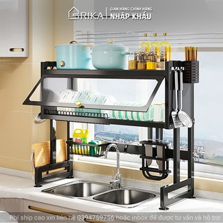 Tủ Chén Chạn Bát Đĩa Dao Thớt Đa Năng Thông Minh Nhà Bếp Trên Bồn Rửa RIKA KGB-14 - Kệ Để Giá Bát Đĩa