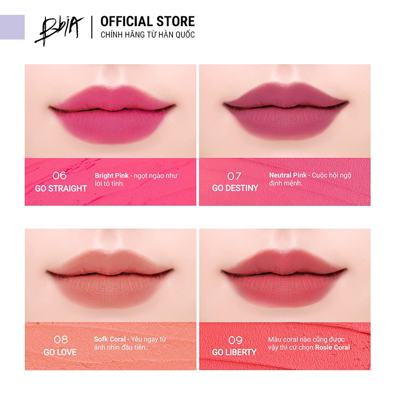 Son kem Bbia Never Die Tint Version 2 - Love Series (4 màu) 4.8g - Bbia Official Store | BigBuy360 - bigbuy360.vn