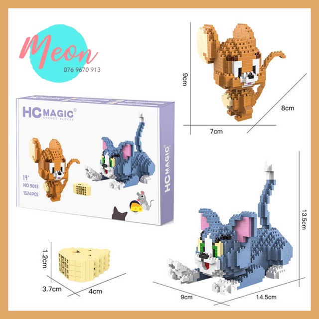 Xếp hình lego Tom and Jerry - Miniblock Tom & Jerry