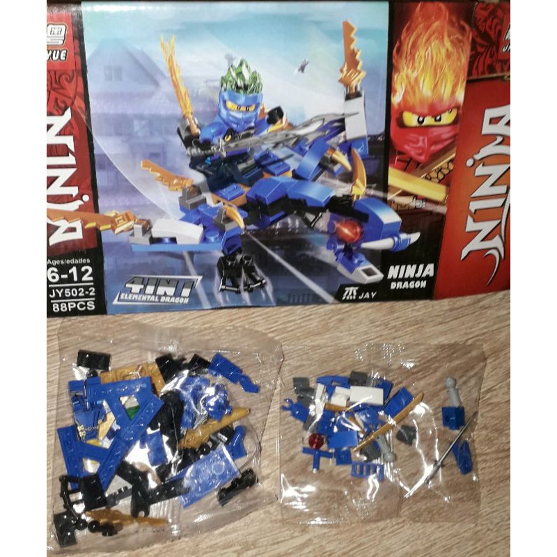 Lắp ráp 1 hộp LegoNinja Rồng 502 có nhiều chi tiết bằng nhựa ABS