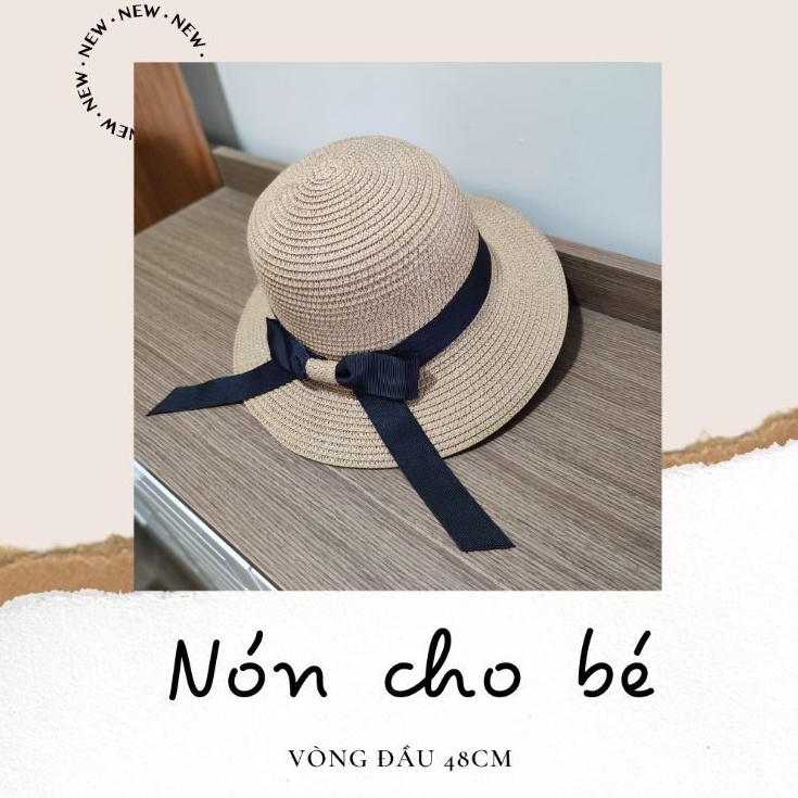 Nón vành cho bé gái, mũ cối cho bé gái