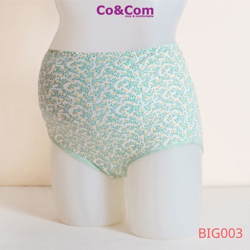 Quần Lót Bầu Cạp Cao Cotton Sợi Tre Co&amp;Com Co Giãn 4 Chiều Kháng Khuẩn Mềm Mại BIG002/ BIG003/ BIG007-1