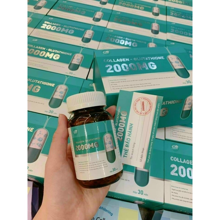 [ Chính hãng] Viên uống trắng da Glutathione 2000MG bật tông tức thì an toàn [ Hộp 30 viên]