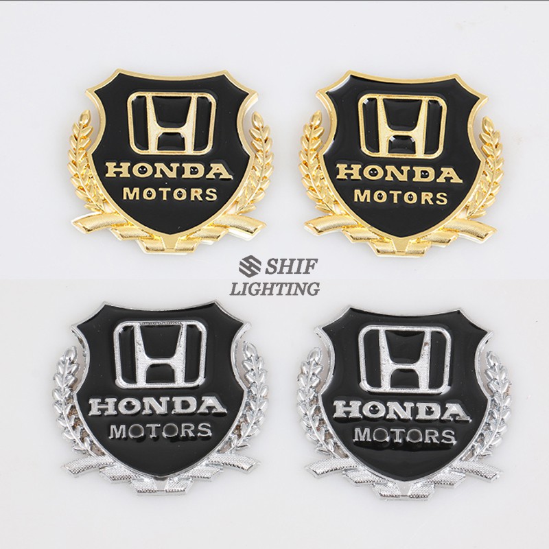 Bộ 2 logo 3D bằng kim loại dán trang trí xe ô tô Honda Civic Accord CR-V