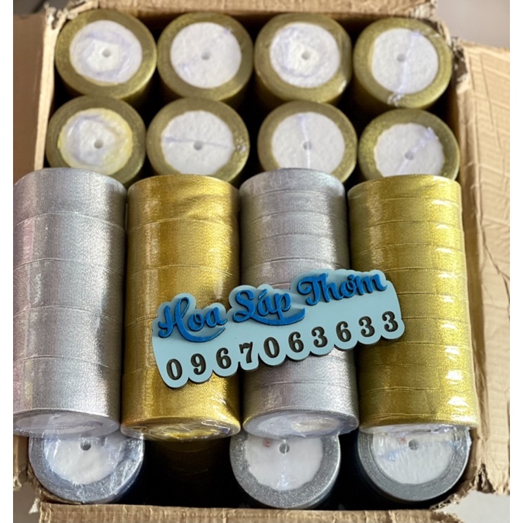 Ruy băng nhũ kim tuyến 2cm-4cm