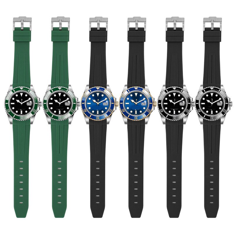 ROLEX Dây Đeo Đồng Hồ Bằng Silicon Chất Lượng Cao 20mm 21mm 22mm 41mm