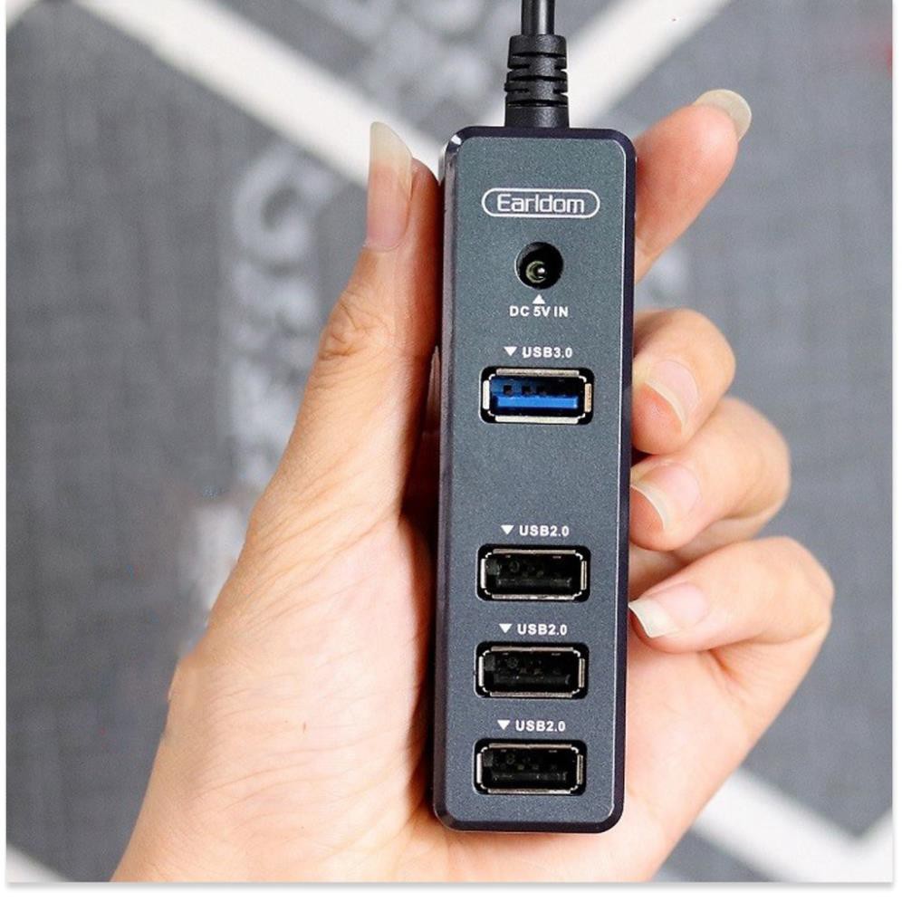 Bộ chia USB 1 ra 1 cổng 3.0 và 3 cổng 2.0 Earldom Hub-07 (Hub USB Earldom) - Hàng Chính Hãng