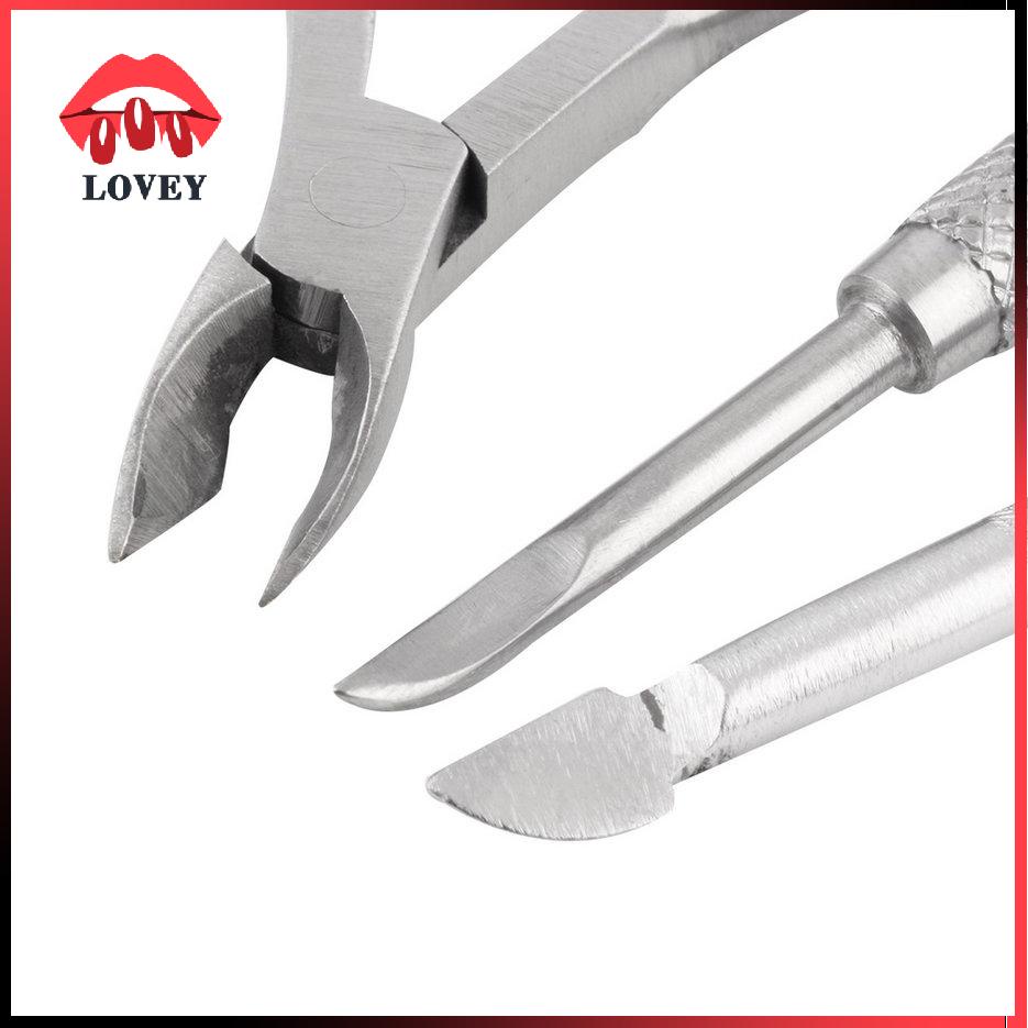 lovey★Stainless Steel Nail Cuticle Spoon Pusher Remover Cutter Nipper Clipper Cut