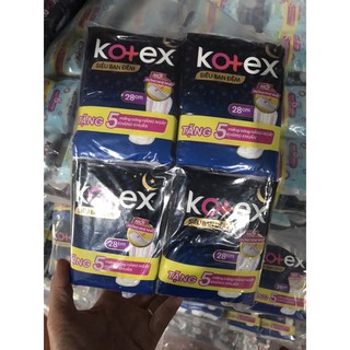 BĂNG KOTEX BAN ĐÊM 28cm TẶNG 5M HẰNG NGÀY