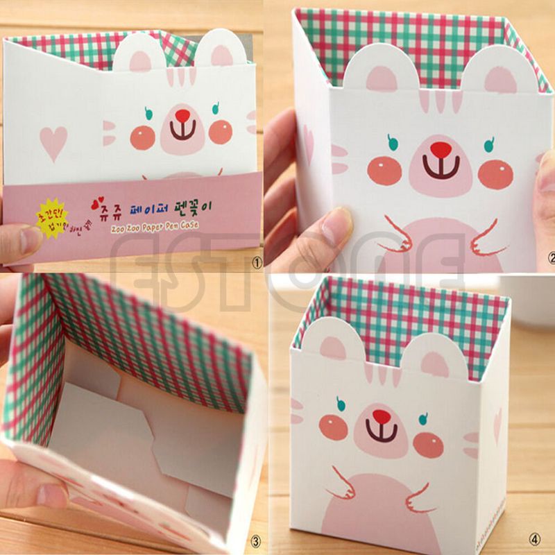 Hộp Giấy Đựng Đồ Trang Điểm Hình Mèo Hoạt Hình Dễ Thương
