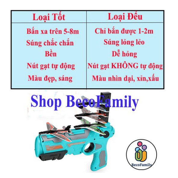 Súng đồ chơi bắn máy bay dành cho trẻ em , đồ chơi súng phóng máy bay lượn mô hình trẻ em