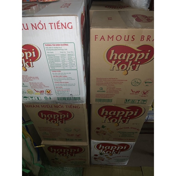 Dầu ăn Happy KoKi 5 lít (1 thùng 4 can)