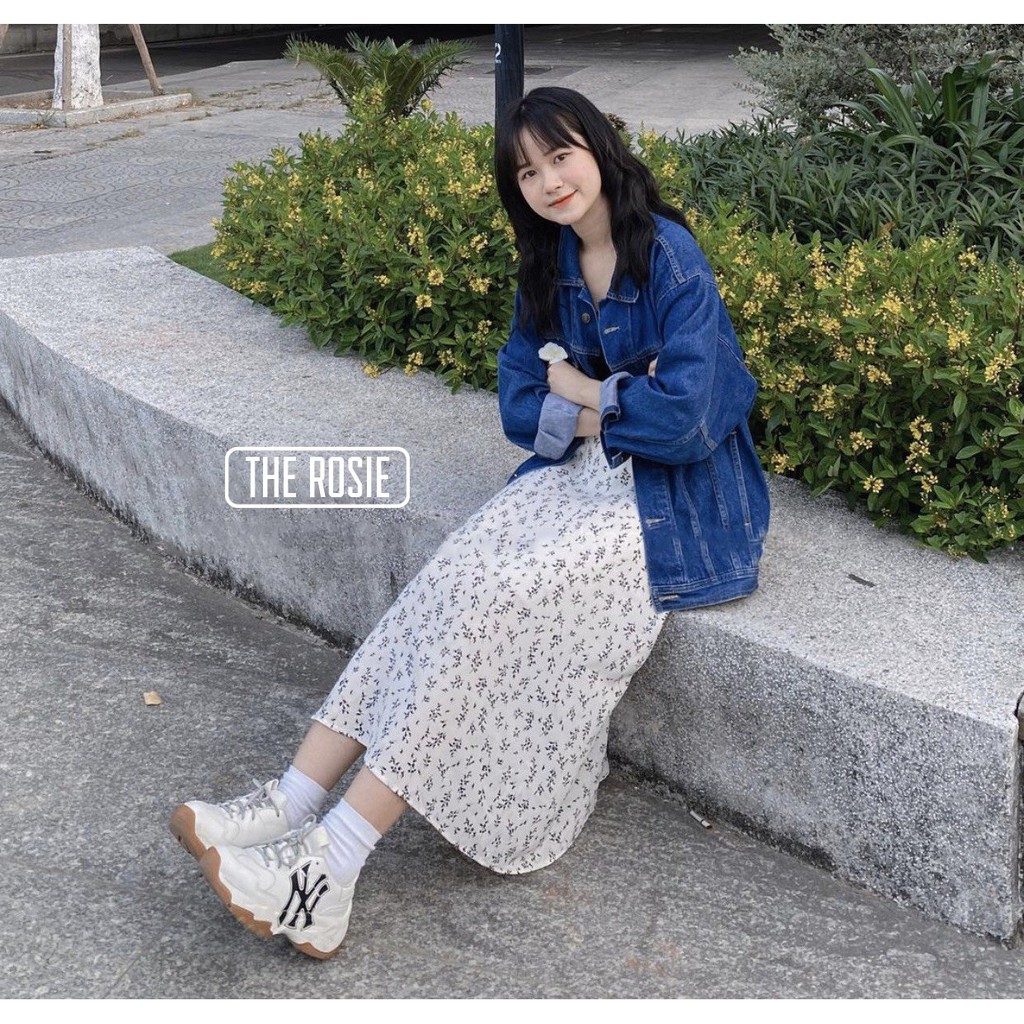 Hàng chất lượng cao - Chân váy trắng hoa nhí - V07