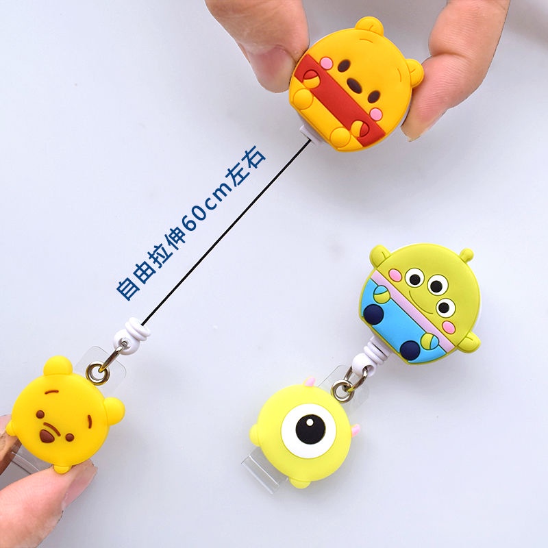 Kẹp Giữ Thẻ Có Thể Thu Gọn Họa Tiết Hoạt Hình Dễ Thương