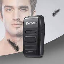 Dao cạo nam Kemei KM-1102 điện đẩy đầu hói trắng có thể sạc lại Tông đơ cắt tóc tạo tác