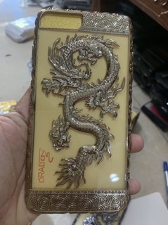 Ốp lưng iPhone 6, 6plus, 7plus/8plus dẻo in rồng nổi 3D