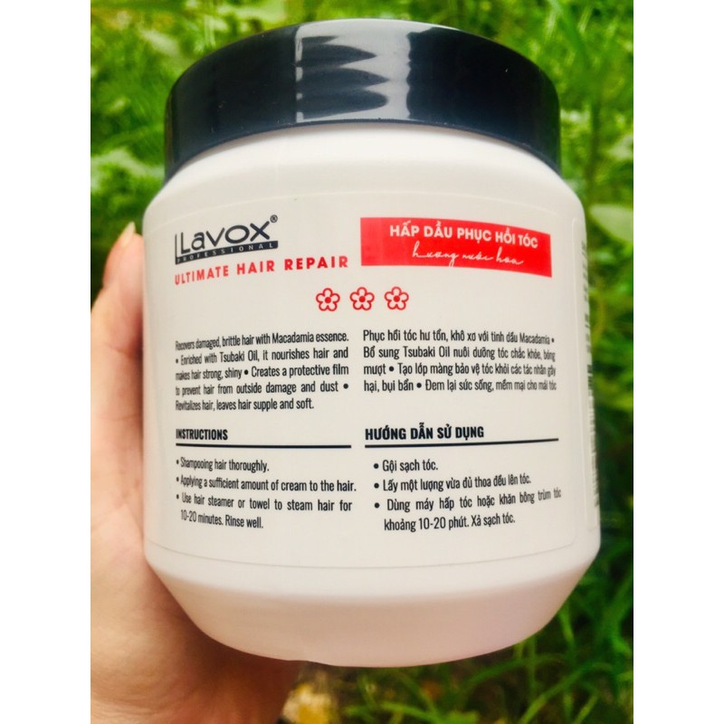 Hấp dầu xã phục hồi tóc Lavox macadamia