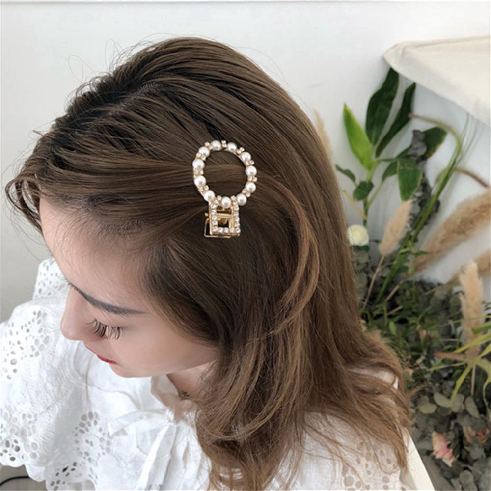 Kẹp tóc đính hạt giả ngọc trai