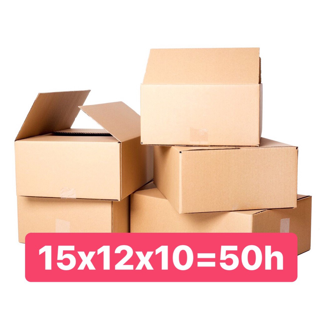 50 thùng hộp carton size 15x12x10cm