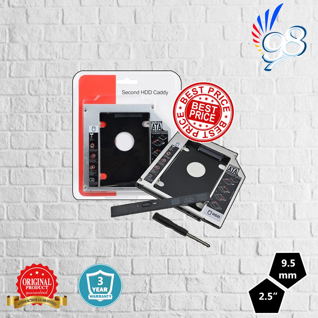 Ổ Cứng Hdd / Ssd / Sshd Caddy Slim 9.5mm - Sata Dvd Laptop - Notebook