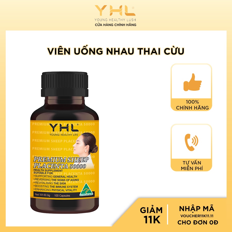 Viên Uống Sheep Placenta YHL Làn Da Khoẻ Mạnh 100 viên/hộp