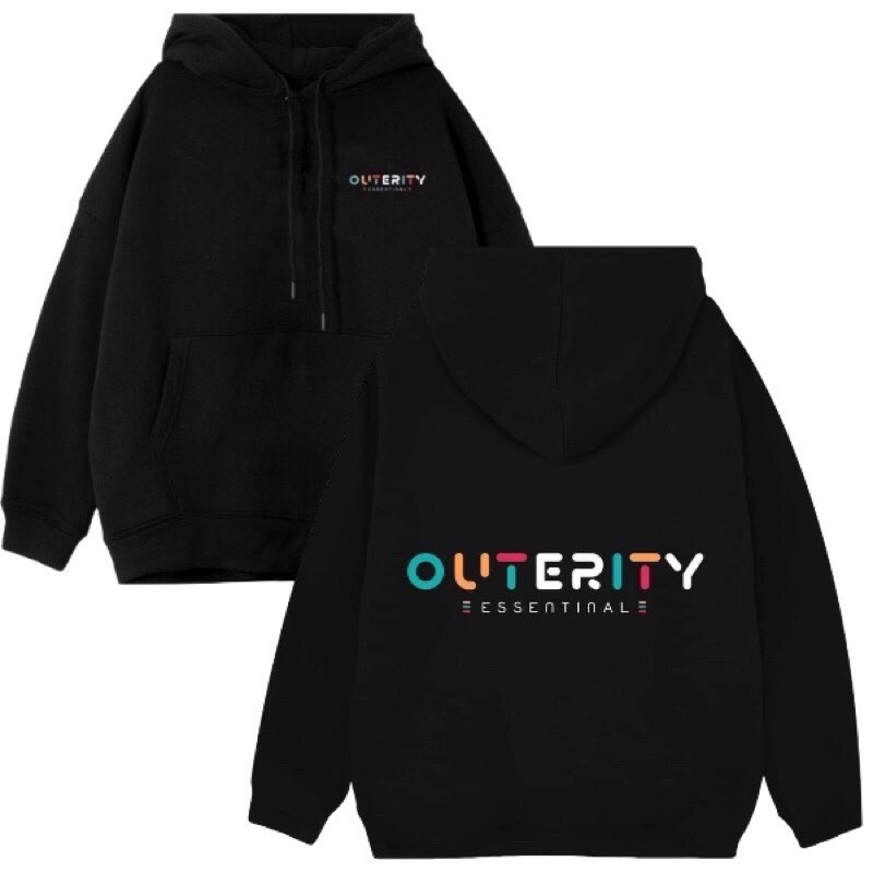 [BÁN SỈ] Áo Khoác HOODIE Chũ OUTERRITY Chất Nỉ Cooton Free SUZE Phom 45 đến 65kg