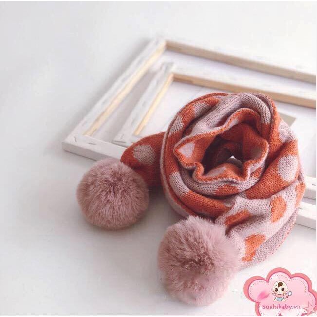 Khăn len cho bé xuất Hàn nhiều màu cho bé trai và bé gái chất liệu len mềm mại phong cách Hàn Quốc