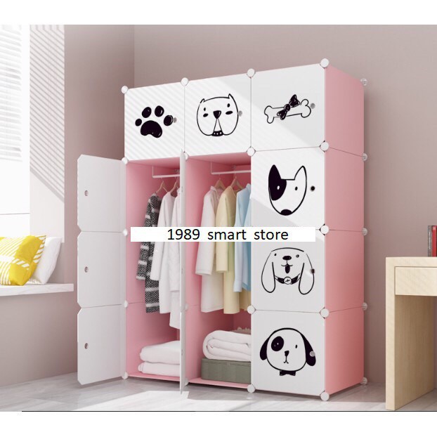 TỦ NHỰA LẮP GHÉP  12 Ô SIZE TO, CAO 1m5 RỘNG 1m1, MỖI Ô SÂU 47CM