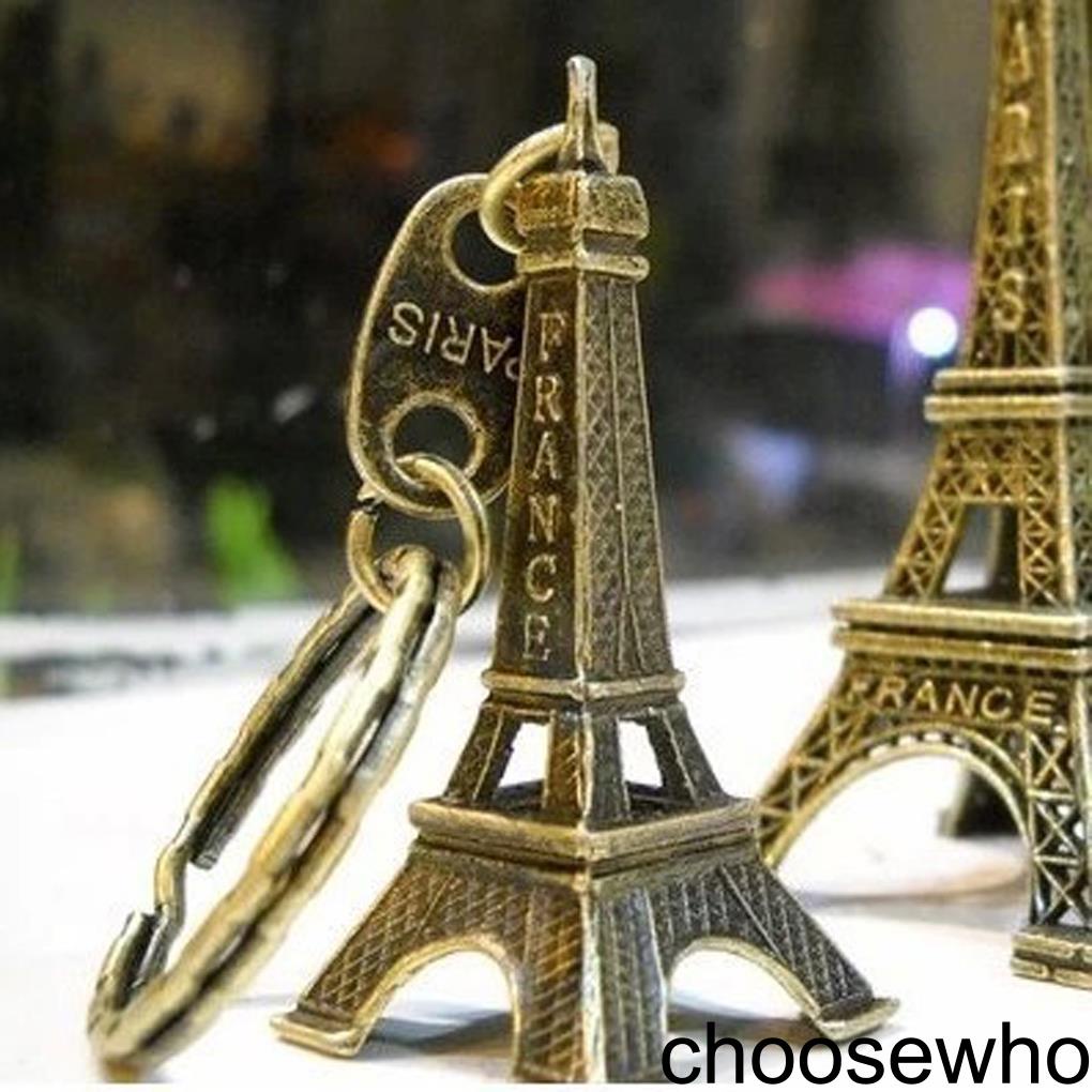 [CHOO] Eiffel Tower Model Keychain Retro Paris Keyring Metal Split Key Ring Tower Keychain