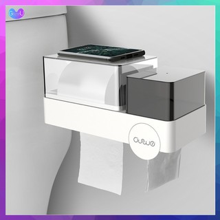 Bộ Hộp Giấy Vệ Sinh Chống Nước Đa Năng Gắn Tường - Hộp Khăn Giấy Nhà Tắm Chống Nước Gắn Tường 2 Ngăn Tiện Lợi