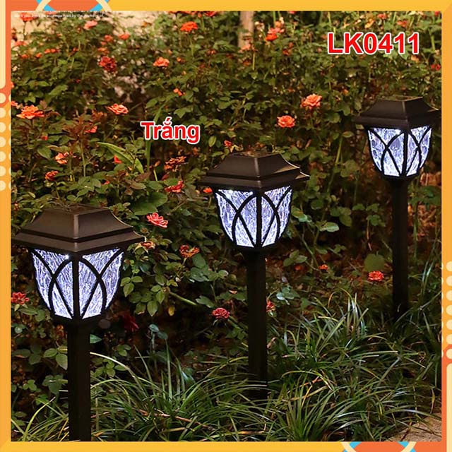 Đèn trang trí sân vườn năng lượng mặt trời, hàng cao cấp ánh sáng vàng 0411