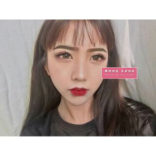 Lens Brown viền đen ( giãn vừa )