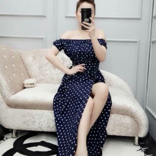Đầm maxi bẹt vai