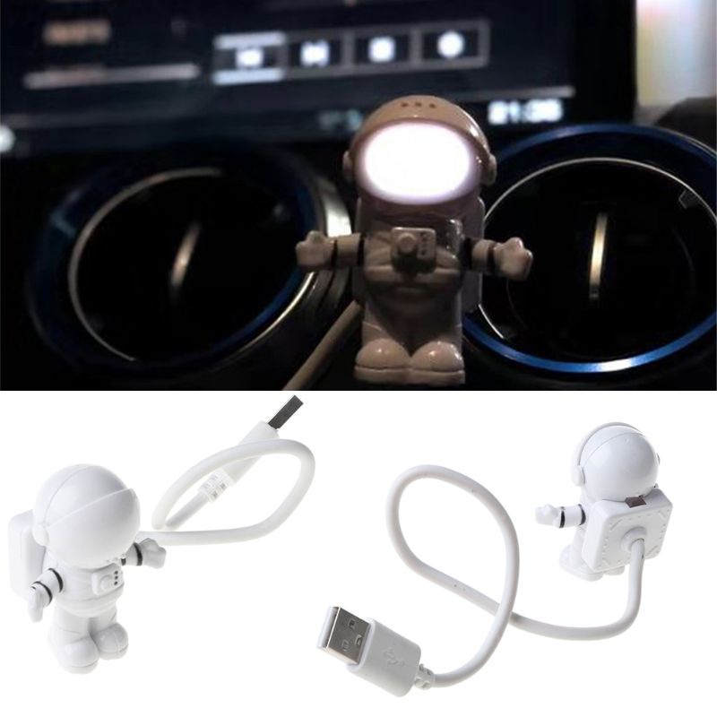 Đèn LED USB linh hoạt hình phi hành gia độc đáo trang trí laptop/PC Notebook