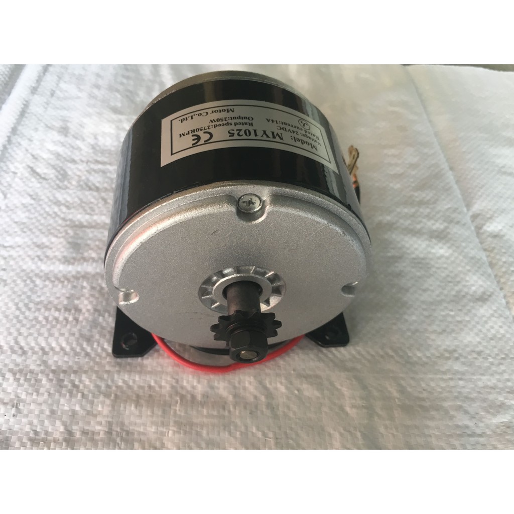 Motor 24V250W nhông xích 25H