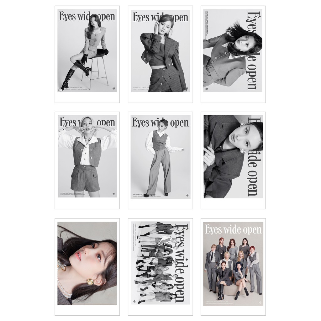 [Ép lụa] Lomo Card 36 Ảnh TWICE - Eyes Wide Open Teasers
