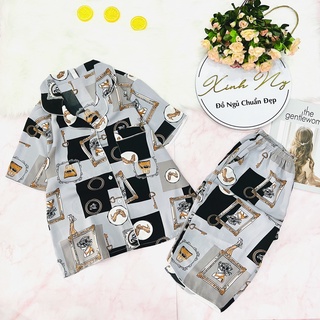 Pijama quần lửng lụa mango mềm mịn Có Size Lớn 75kg mặc đôi mẹ con