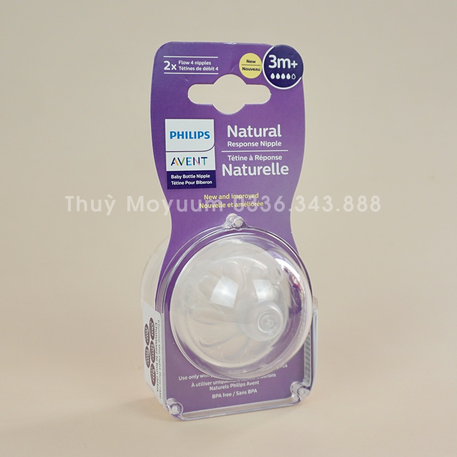 Núm ti Avent Natural số 1, 2, 3, 4, 5 mẫu mới chính hãng