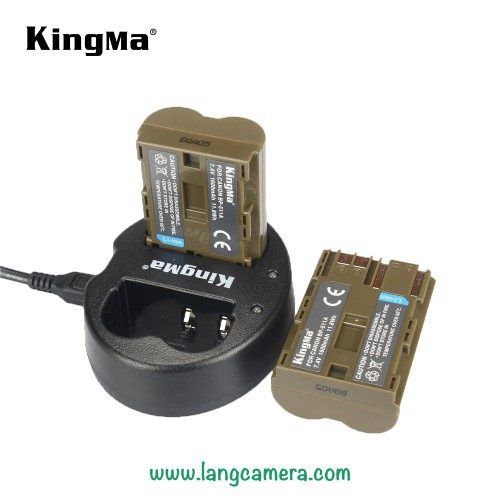 Bộ 2 pin 1 sạc Kingma cho Canon BP-511A + Hộp đựng Pin, Thẻ nhớ